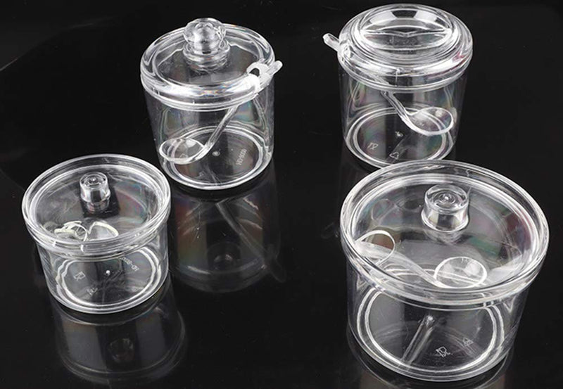 [Australia - AusPower] - Clean Acrylic Sugar Bowl Spice Jar Spice Storage Pot with Lid and Spoon 1pcs 