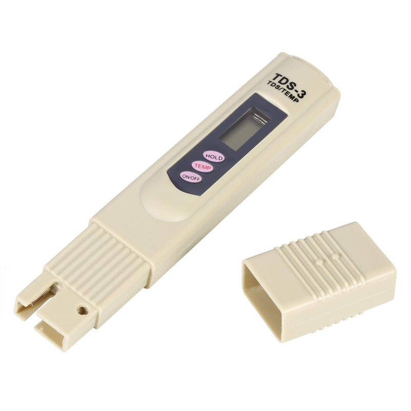 [Australia - AusPower] - Yongfer Portable TDS Meter Tester-Digital LCD Water Quality Testing Pen Purity Filter TDS Meter Tester 0-9990 PPM Temp Portable(Gray) 