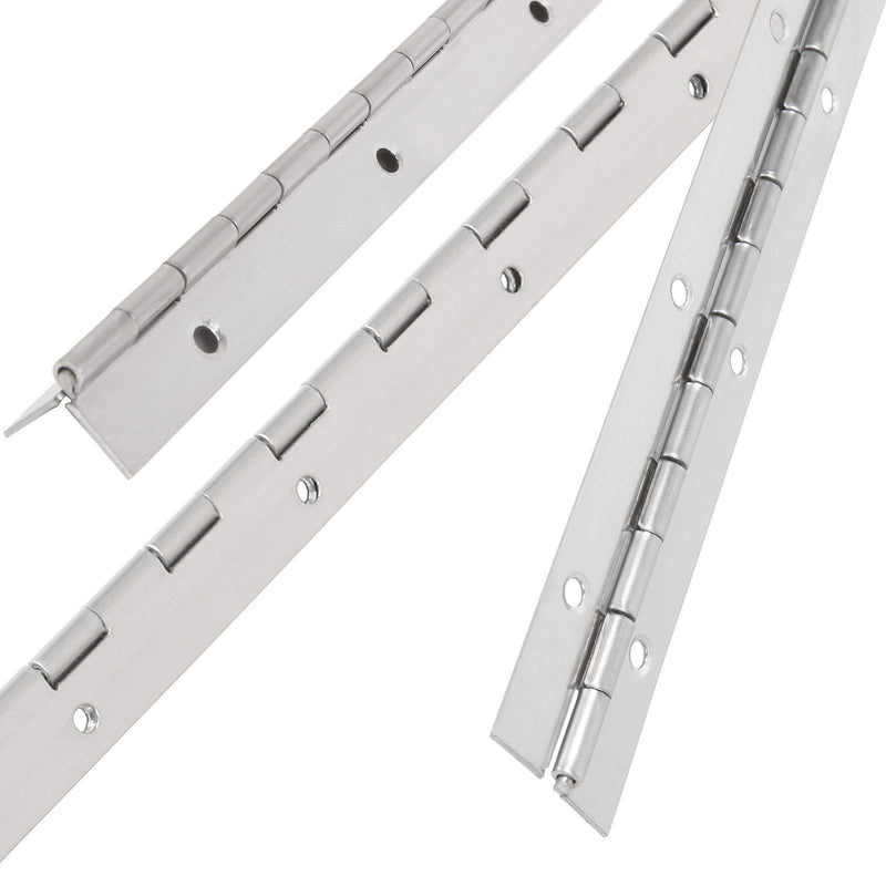 [Australia - AusPower] - 2 PCS Stainless Steel 304 Piano Hinge, 12 Inch Heavy Duty Continuous Hinge, 0.04" Thickness Fixing Folding Continuous Piano Hinge 