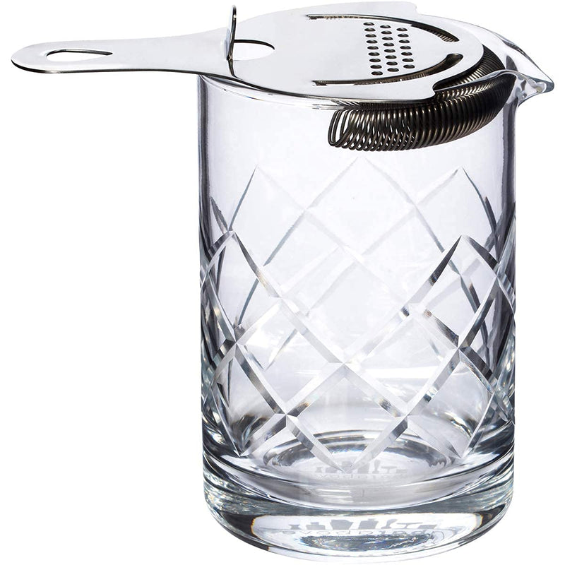 [Australia - AusPower] - A Bar Above Mixing Glass for Stirred Cocktails Seamless (Diamond Cut), Thick & Durable mixing glass for Craft Bars & Professional Bartenders Diamond Cut 
