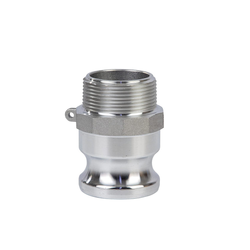 [Australia - AusPower] - Quafwia 2 pcs Aluminum camlock Fittings (1-1/2" Type F) Cam & Groove Hose Fittings, cam Lock Fittings Male Adapter x Hose Shank cam Lock Fittings camlock Coupling (1-1/2'') 1.5‘’ 