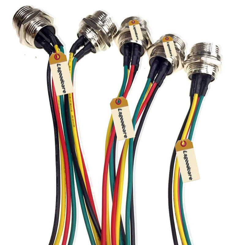 [Australia - AusPower] - Lsgoodcare 10Pcs GX16-4pin Male Aviation Connector Power Electrical Terminal Socket with 20Awg 7.87Inch Cable & 16MM 4Din Female Plug Sockets 16MM-4P 