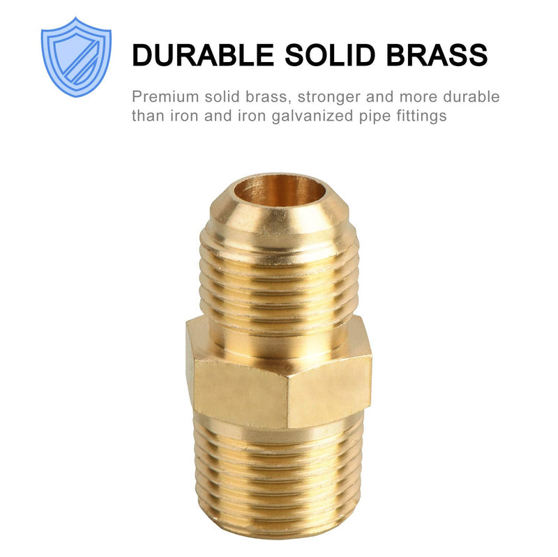 [Australia - AusPower] - SUNGATOR Brass Tube Fitting, Half-Union, 3/8 in. Flare x 3/8 in. Male Pipe (2-Pack) 