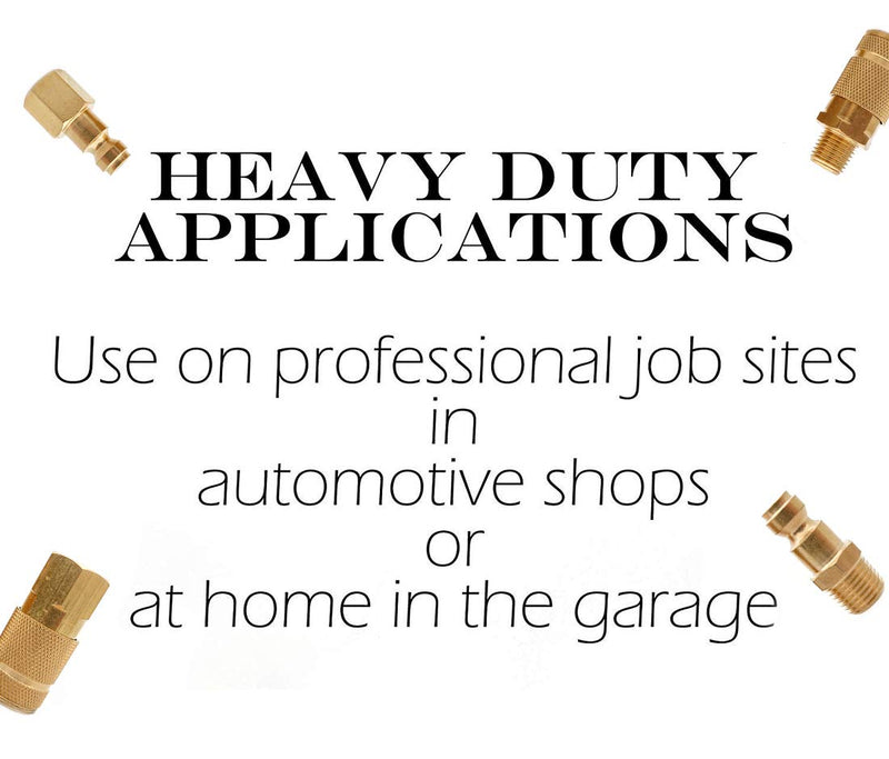 [Australia - AusPower] - T TANYA HARDWARE Coupler and Plug Kit (14 Piece), Automotive Type C, 1/4 in. NPT, Solid Brass Quick Connect Air Fittings Set 14 Piece 