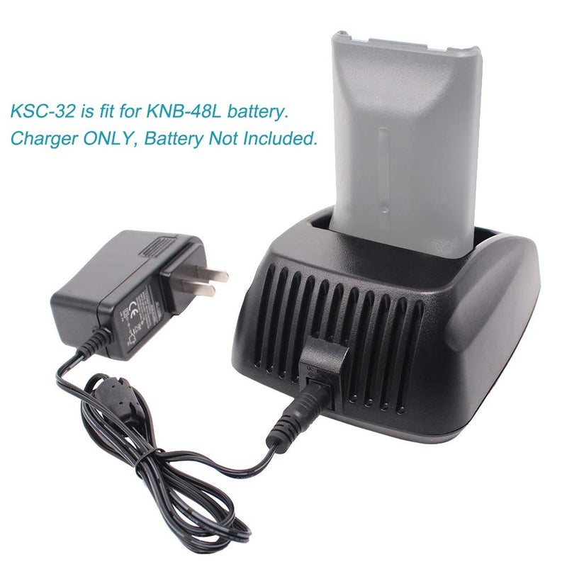 [Australia - AusPower] - KSC-32 Charger Compatible for Kenwood Radio TH-D72A TK-2180 TK-3180 TK-5210 TK-5310 NX-5200 NX-5300 NX-5400 NX-410 NX-411 Compatiable Battery KNB-48L/32N/33L/43L/47L/31A/50NC/54N 