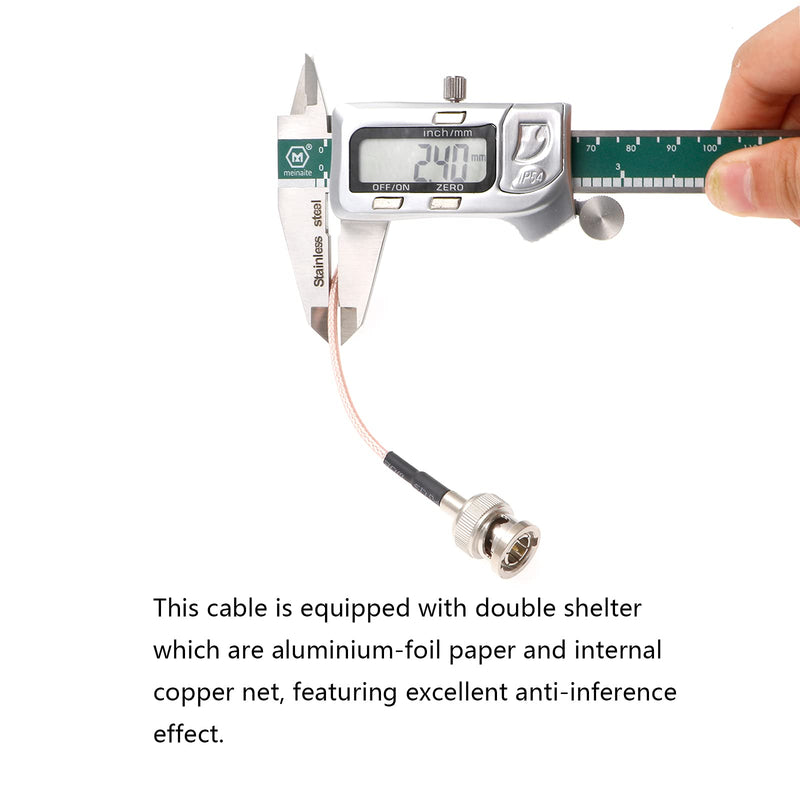[Australia - AusPower] - Blackmagic RG179 Coax BNC Male to Male Cable for BMCC Video Camera 50cm straight to 90° Pink 
