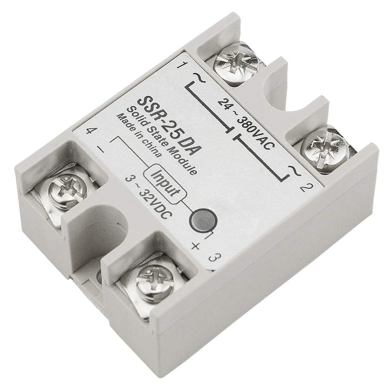 [Australia - AusPower] - XINGYHENG 2Pcs SSR-25DA Single-Phase DC Solid State Relay Module Load 24-380VAC Controlled Module Input 3-32V DC for Industrial Automation Process 