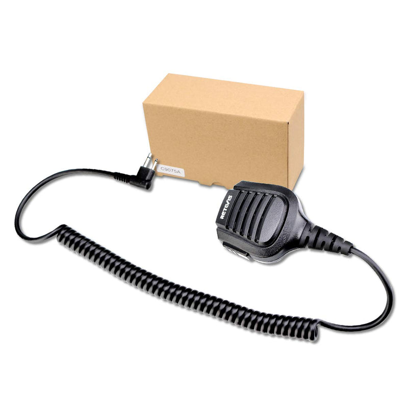 [Australia - AusPower] - Retevis Waterproof Speaker Mic for Motorola Two Way Radio, 2 Pin Shoulder Speaker Mic with 3.5mm Audio Jack for Motorola CLS1410 RMU2040 CP200 CP200D CP110 CLS1110 2 Way Radio (1 Pack) 