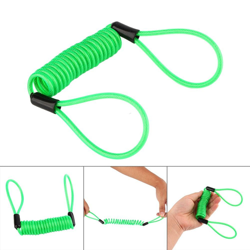 [Australia - AusPower] - Keenso Disc Lock Reminder Cable, Green Waterproof Disc Lock Security Reminder Cable Scooter Bike Motorbike for Scooter Motorcycle Bike Brake Disc 