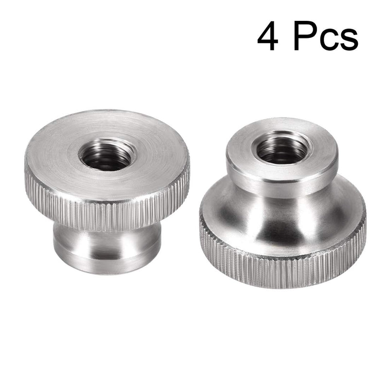[Australia - AusPower] - uxcell Knurled Thumb Nuts - M8 Round Knobs with 304 Stainless Steel - 4 Pcs 