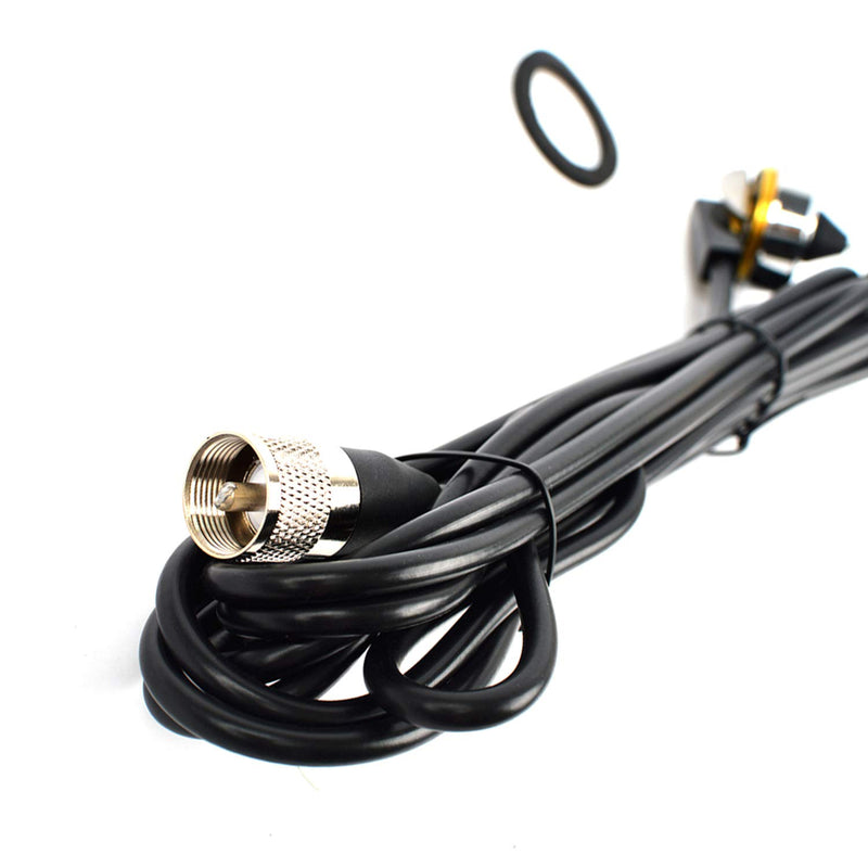 [Australia - AusPower] - HYS TCJ-N1 UHF NMO 400-470 Mhz Antenna with 13 ft RG58 Coax Cable NMO to UHF PL259 Connector for Yaesu Kenwood HYT Vertex Icom Mobile Radios 