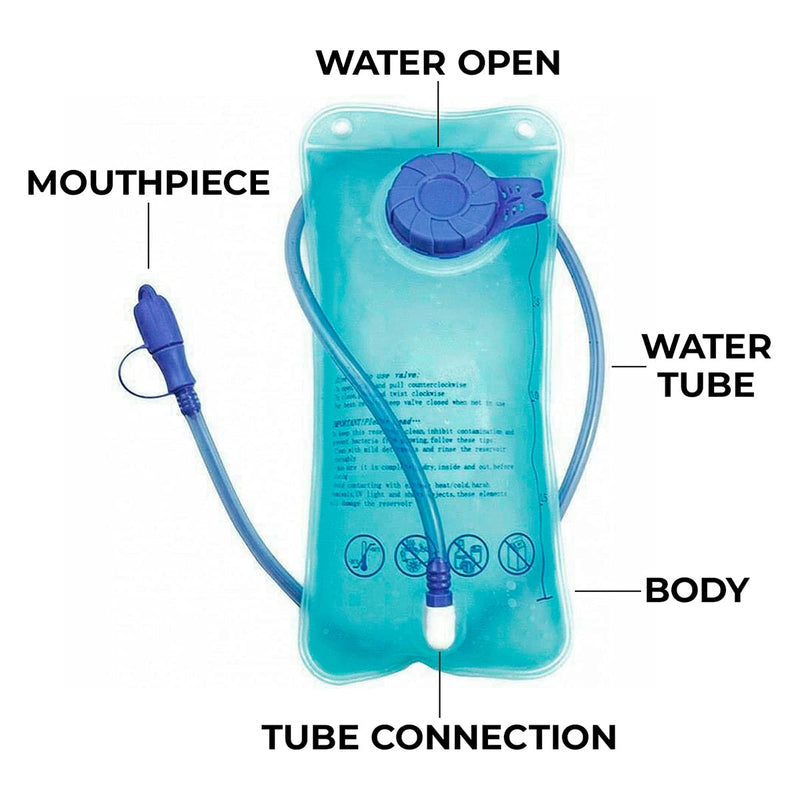 [Australia - AusPower] - 1L Hydration Bladder for Camping, Cycling, Hiking, Climbing, Traveling - Leak-Proof Water Bladder, Hydration Backpack for All Enthusiasts Active Lifestyle - Reusable Hydration Reservoir for Backpacks 