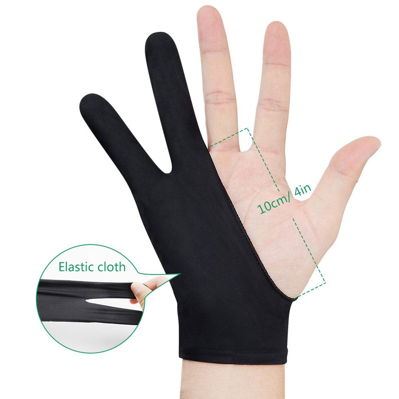 [Australia - AusPower] - Parblo PR-01 Two-Finger Glove for Graphics Drawing Tablet Light Box Tracing Light Pad 1 Pack 