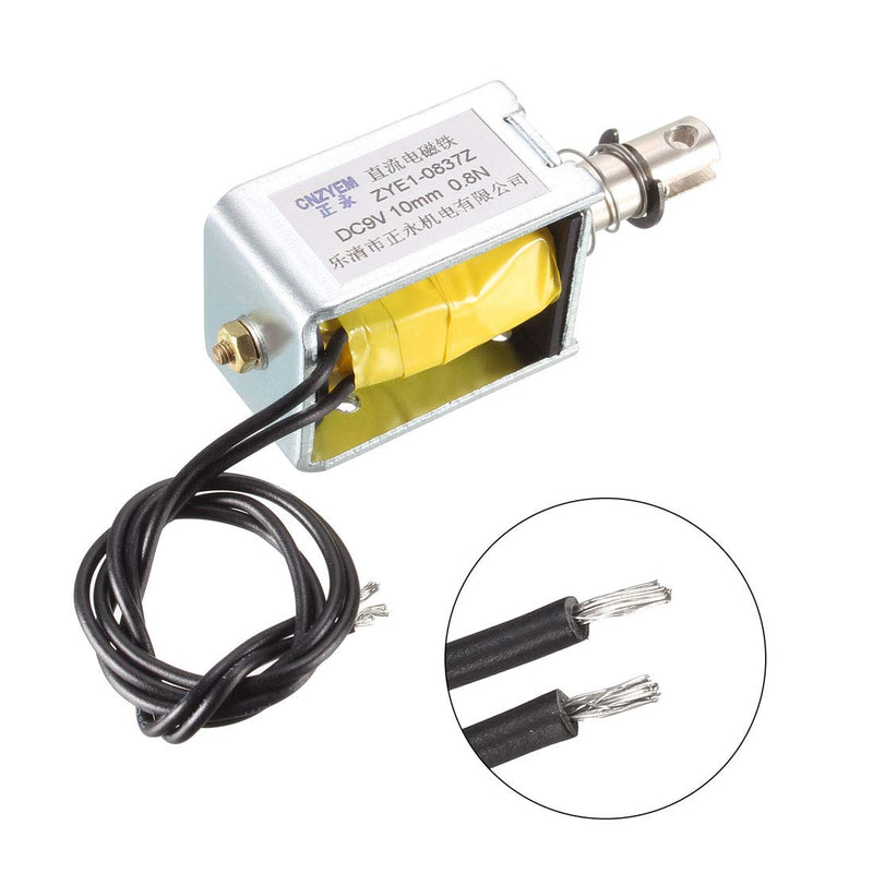 [Australia - AusPower] - uxcell DC Push Pull Type Solenoid Electromagnet, DC9V 0.8N 10mm, Open Frame Type, Linear Motion 