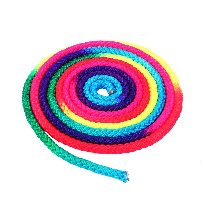[Australia - AusPower] - Alomejor Gymnastics Rope Rainbow Color Rhythmic Gymnastics Rope Solid Competition Arts Training Rope 