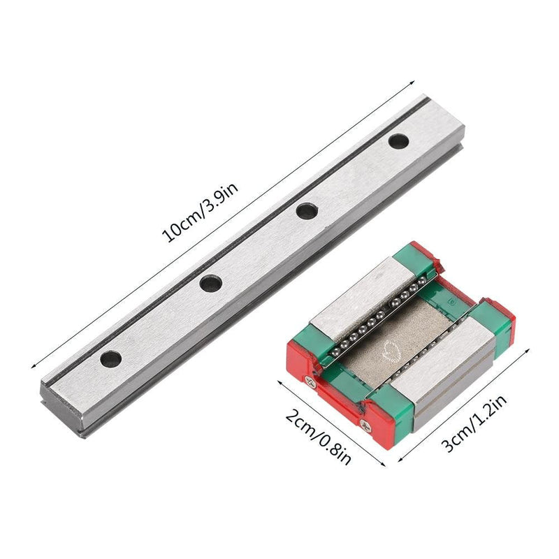 [Australia - AusPower] - LML12B Linear Rail Mini Bearing Steel Guide Rail Slide Rail+ Slide Block Variety Length (100mm) 100mm 