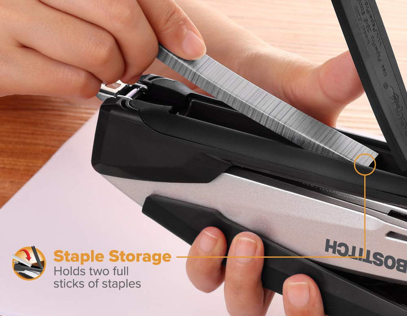 [Australia - AusPower] - Bostitch inPOWER+28 Executive Stapler - 3 in 1 Stapler - One Finger, No Effort, Spring Powered Stapler, Black/Silver (1110) 
