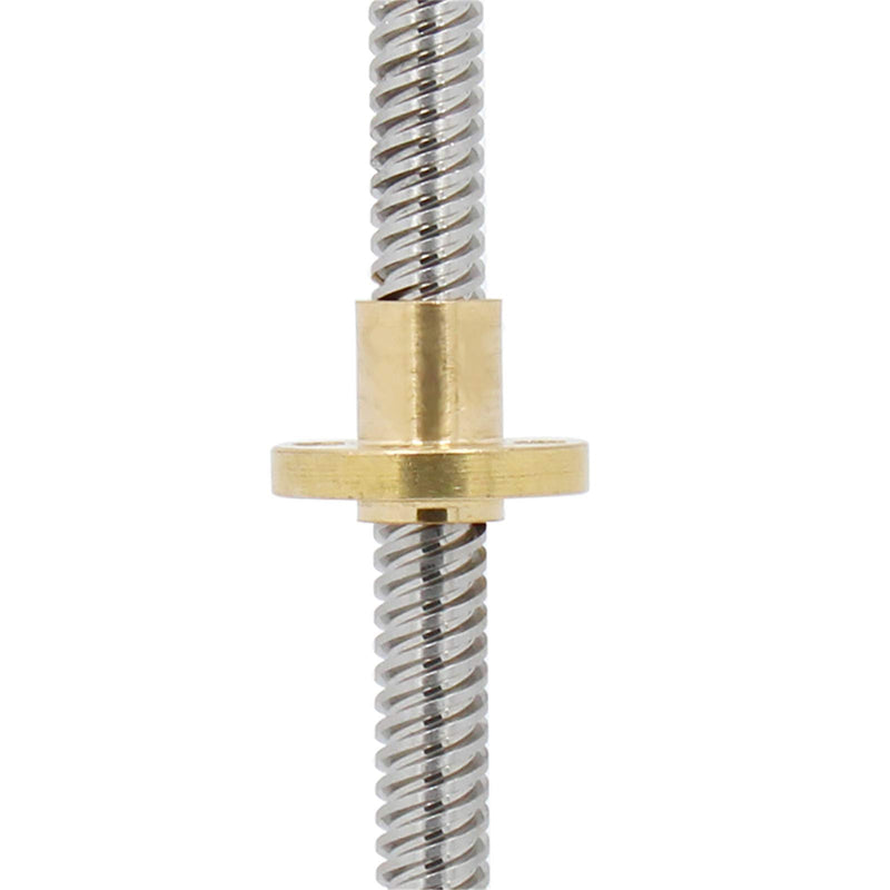 [Australia - AusPower] - 1-Pack 150mm T8 Tr8x8 Lead Screw and Brass Nut (Acme Thread, 2mm Pitch, 4 Starts, 8mm Lead) for 3D Printer Z Axis and CNC Machine 1pc Lead screw with nut 