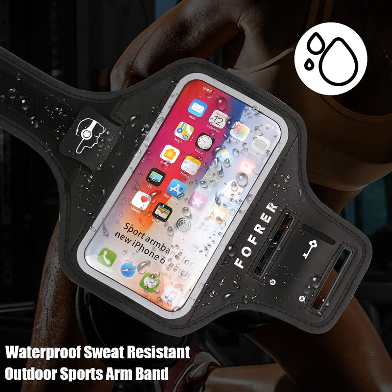 [Australia - AusPower] - Running Armband Case for iPhone XR/11/12/12 Pro, FOFRER Phone Holder for Women, Men Sports, Gym Workouts and Exercise, Sweat Resistant Arm Bands with Extra Pockets for Keys, Cash and Credit Cards 6.1" 