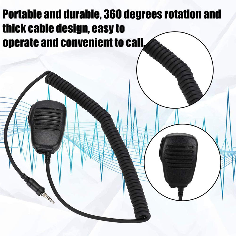 [Australia - AusPower] - Speaker Mic for Yaesu Vertex Walkie Talkie VX-6R, VX-7R, VX-6E, VX-7E, VX-120, VX-127, VX-170, VX-246, VX-270, VX-177, VX-700, VX-710 etc,Waterproof and 360 Degrees Rotation PTT Hand Microphone 