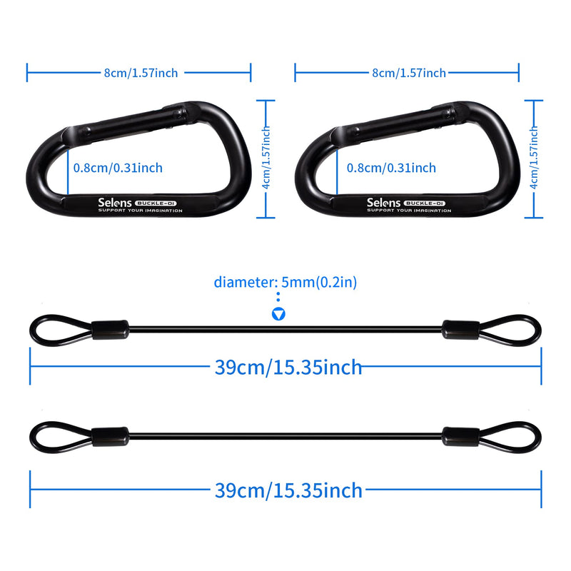 [Australia - AusPower] - Selens Electrical Tape Holder for Gaffers Tape, Quick Lock Steel Clip Snap Hooks with 15" Hanging Rope for Photography, Film, Stage and Television Production Carrying Tools 