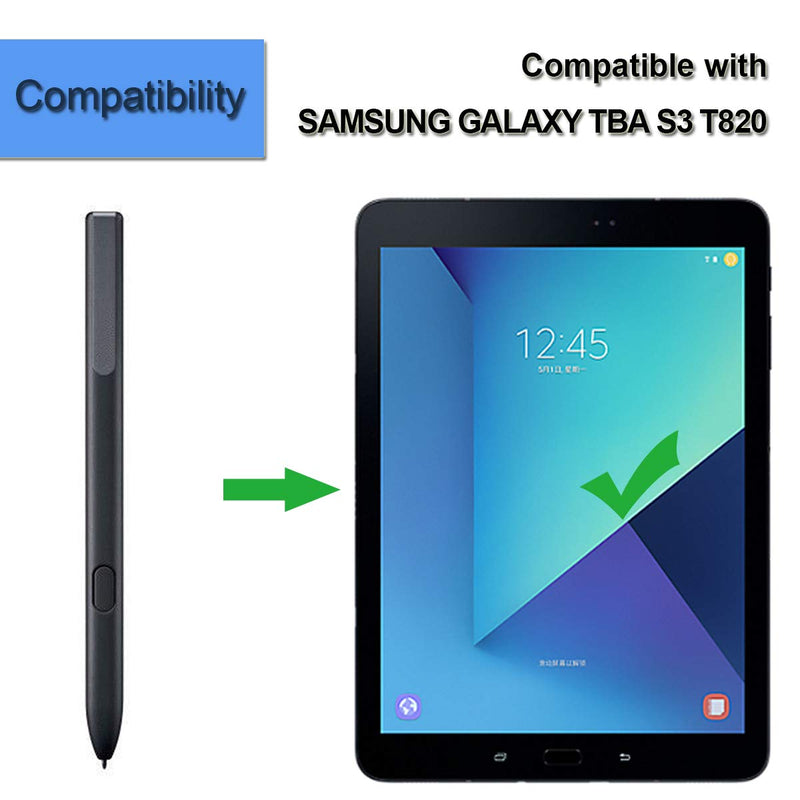 [Australia - AusPower] - New Stylus Touch S Pen EJ-PT820BBE Compatible with Samsung Galaxy Tab S3 9.7 SM-T820, SM-T825 Black S Pen 