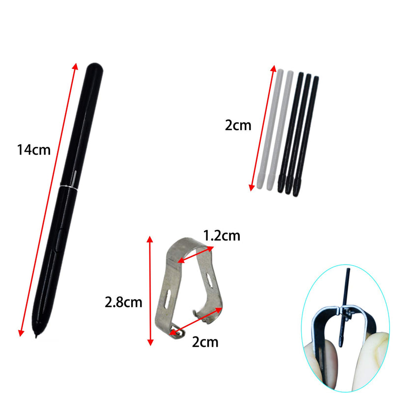 [Australia - AusPower] - CaoXiong Touch Stylus Pen Pointer Pen for Samsung Galaxy Tab S4 EJ-PT830B T835 T837 + Replacement Tips/Nibs Black 