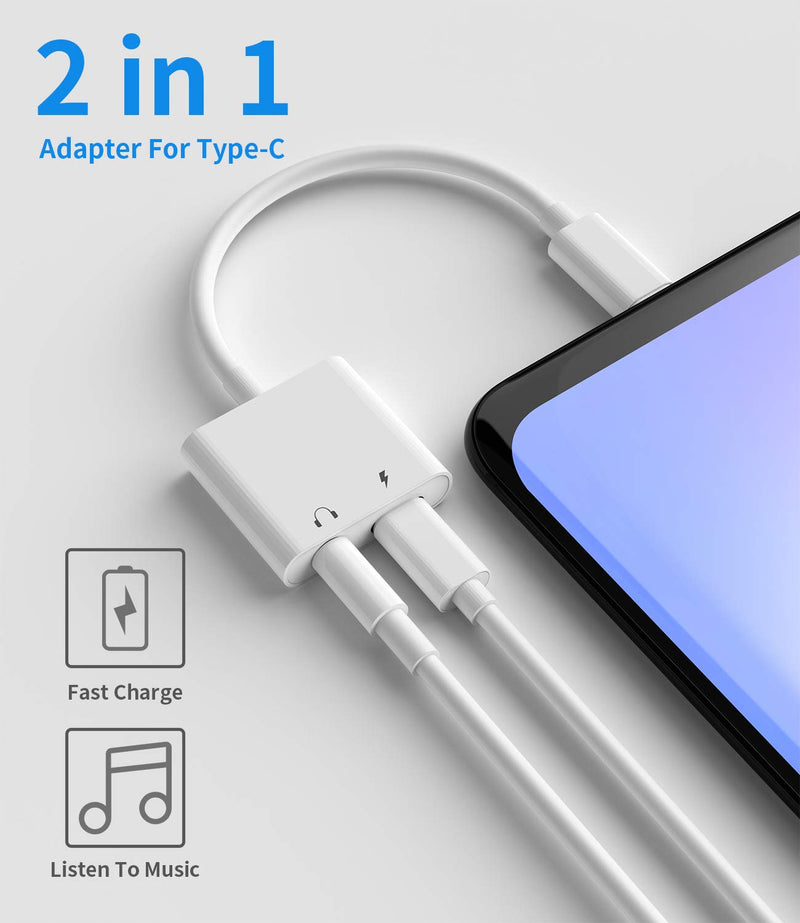 [Australia - AusPower] - USB C to 3.5mm Headphone and Charger Adapter Type C Android Jack AUX dongle Audio Splitter for Google Pixel,Samsung galaxy S21 S20 S10 S9 Ultra Note,for iPad air4 Pro LG Fast power Charging Cable Cord 