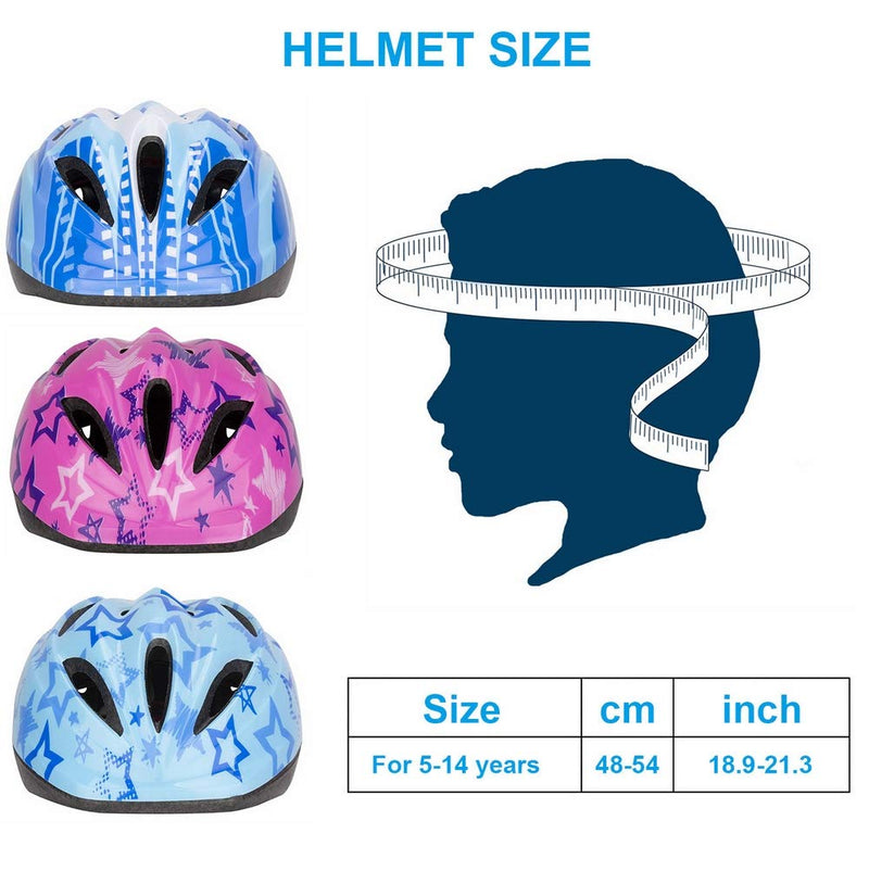[Australia - AusPower] - Kid Bicycle Helmets, LX LERMX Kids Bike Helmet Ages 5-14 Adjustable from Toddler to Youth Size, Durable Kids Bike Helmet with Fun Designs for Boys and Girls 