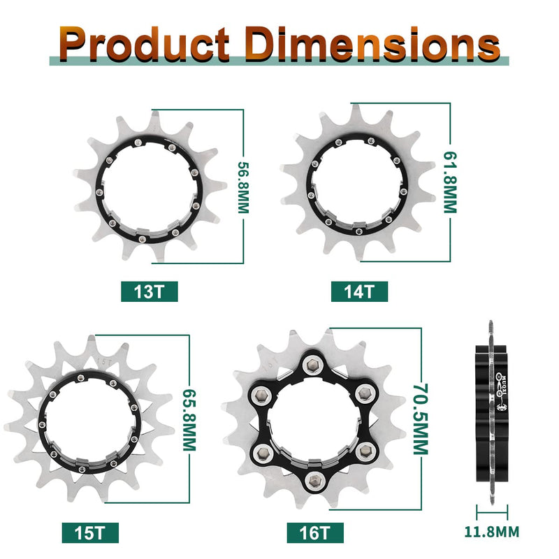 [Australia - AusPower] - MUQZI Single Speed Conversion Kit 13T 14T 15T 16T MTB Single Speed Fixie Cassette One Speed Cog 