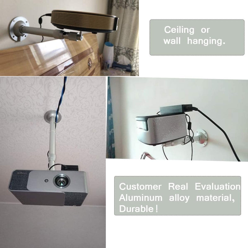 [Australia - AusPower] - Universal Projector Ceiling Mount Projector Wall Mount Camera Projector Hanger 360° Rotatable Length 14-24 in/37-60 cm Projector Holder Projectors Bracket for Mini Projectors CCTV DVR Cameras 14-24inch Silver 