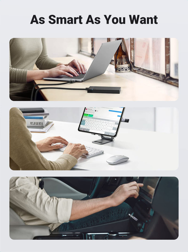 [Australia - AusPower] - UGREEN USB C to USB 3.0 Adapter 2 Pack USB C Male to USB Female Adapter OTG Type C Adapter Compatible with MacBook Pro 2021 MacBook Air 2020 Thunderbolt 4 Samsung 9 iMac 2021 Ipad Mini 6 Ipad Pro Grey 