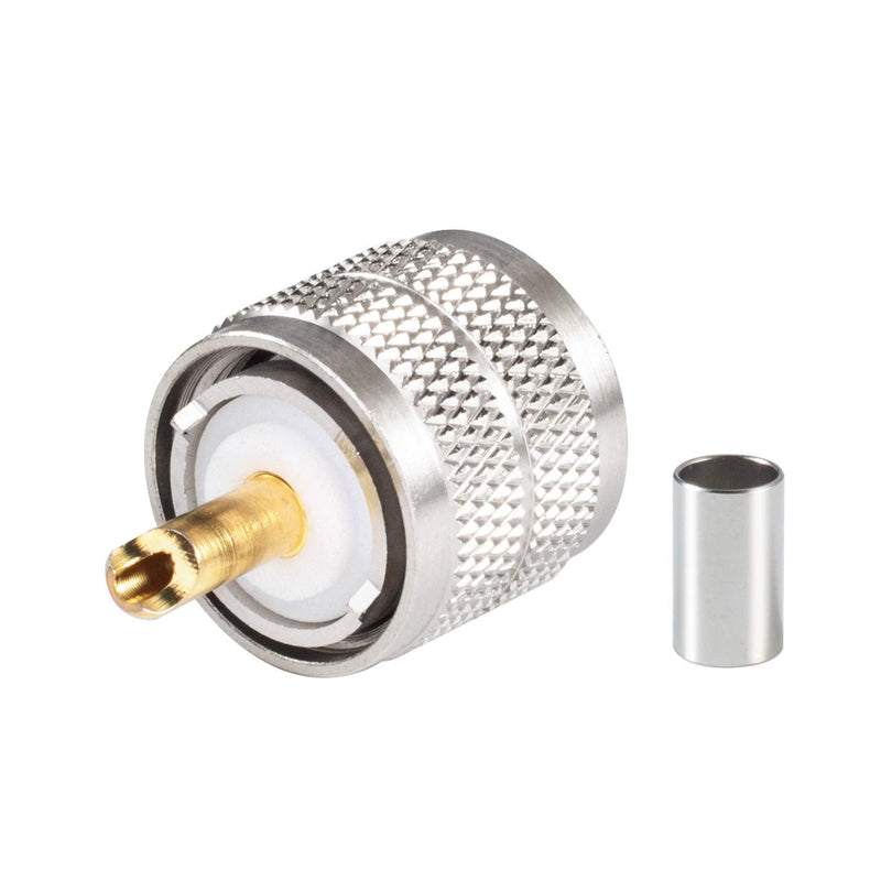 [Australia - AusPower] - （Pack of 10） UHF Male PL-259 Plug Crimp for RG8X RG-8X LMR240 Cable Straight RF Coaxial Adapter Connector, Eifagur 
