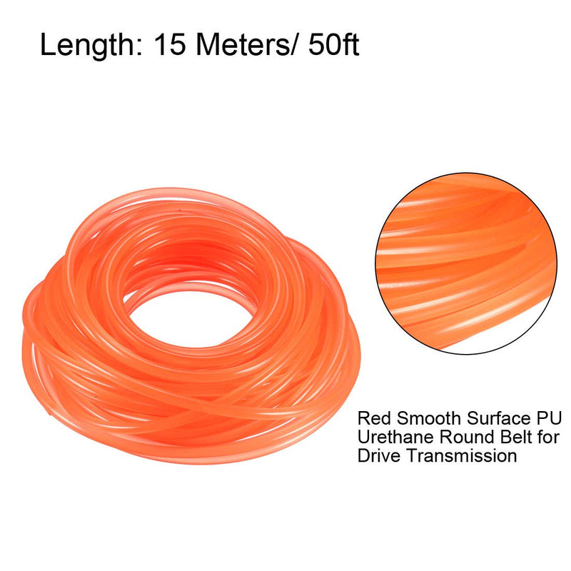 [Australia - AusPower] - uxcell 50ft 5mm PU Transmission Round Belt High-Performance Urethane Belting for Conveyor Bonding Machine Dryer 