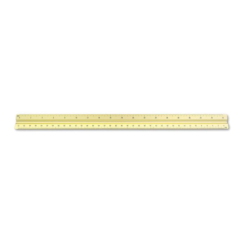 [Australia - AusPower] - Alumicolor Aluminum Engineer Solid Drafting Scale, 12IN, Gold 12 Inch 
