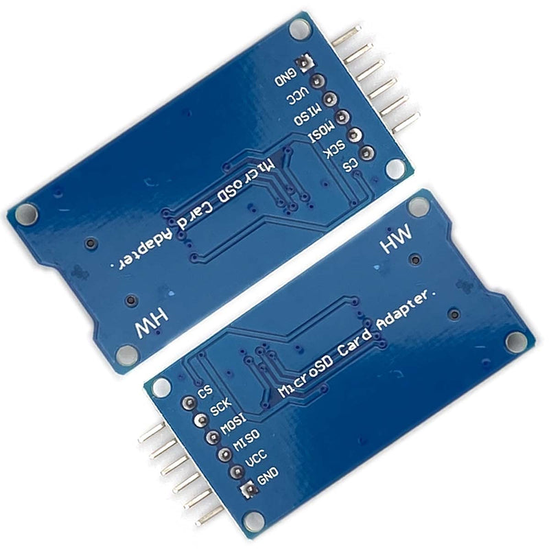 [Australia - AusPower] - Kiro&Seeu 2pcs Micro SD Card Module Storage Board 6-pin TF Card Memory Adapter Reader Module SPI Interface Compatible with Ar-duino Raspberry Pi 