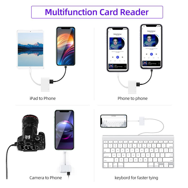 [Australia - AusPower] - USB C to Micro SD TF Memory Card Reader, Compatible with iPad Pro, MacBook Pro/Air, Chromebook, 3-in-1 USB Camera Card Reader Adapter for XPS, Galaxy S10/S9 and More USB C Devices 