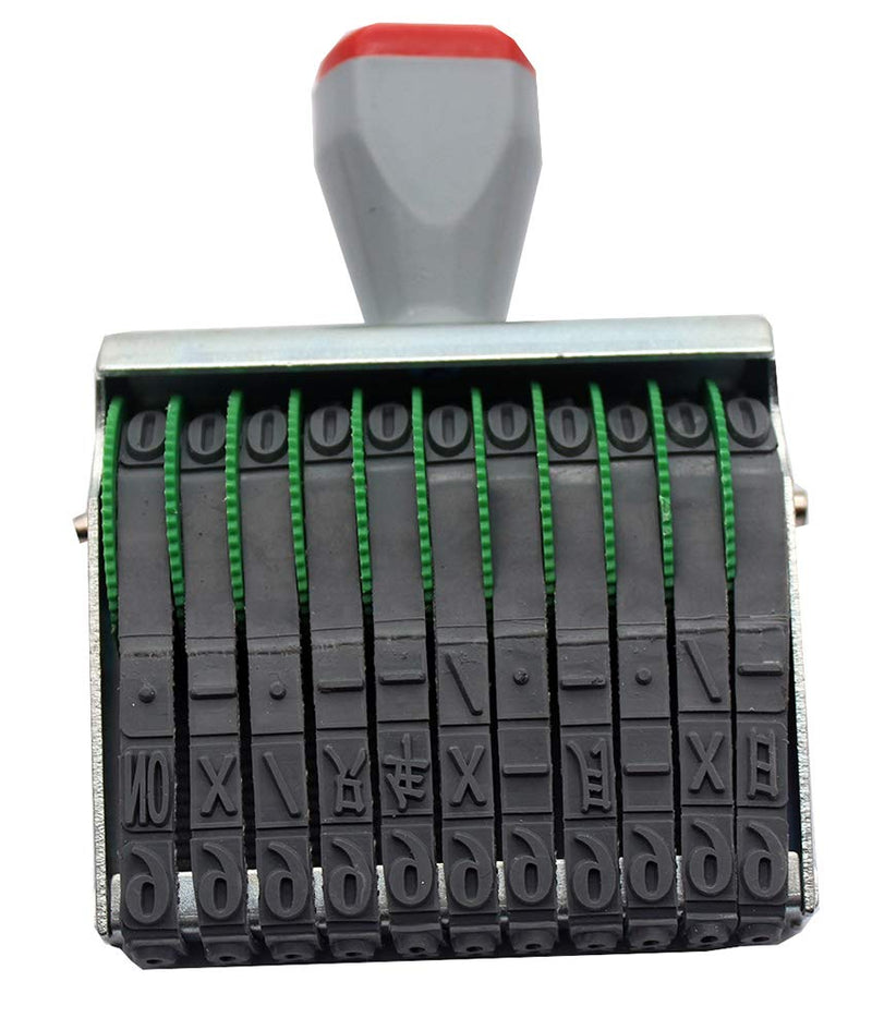 [Australia - AusPower] - Number Stamp, Rubber Date Stamp Office Supermarket Number Date Printing Stamp Ink Stamp,Multi-Function DIY Rubber Stamp Office & School Supplies (11-Digit Rolling Stamp) 11-Digit Rolling Stamp 