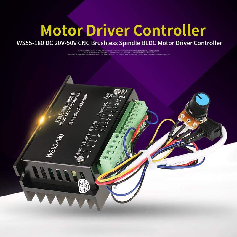 [Australia - AusPower] - Brushless Motor Driver Controller, WS55-180 DC 20V-50V Spindle BLDC DLDC Motor Driver Controller 