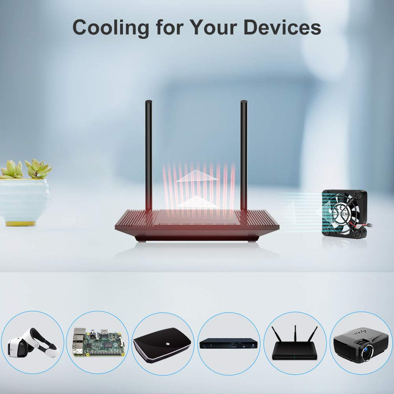 [Australia - AusPower] - ELUTENG 40mm USB Fan with 3 Speed Control USB Ventilator 5V Max 5300RPM High Flow VR Cooling Fan Compatible for Receiver DVR Playstation Xbox Computer Cabinet Cooling 40mm USB Speed Fan 