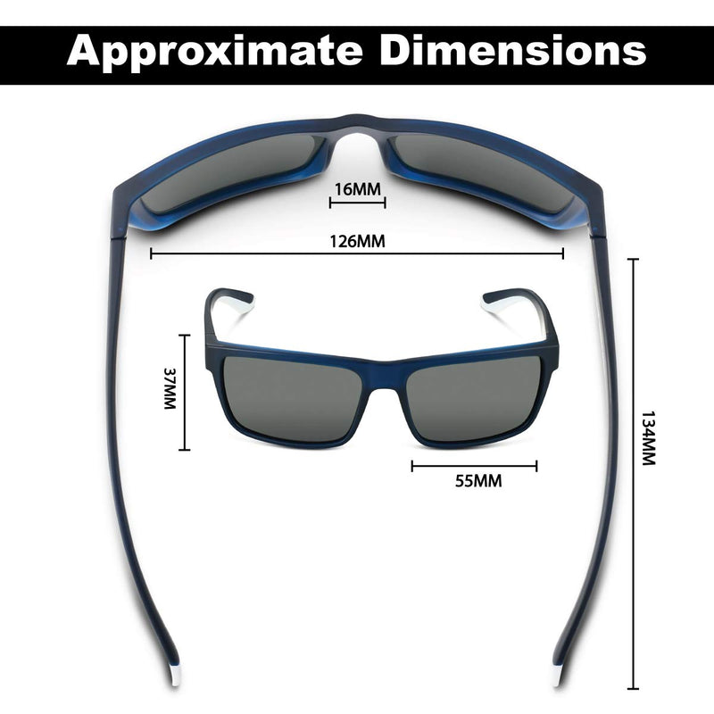 [Australia - AusPower] - Flying Fisherman 7879BSB Streamer Polarized Sunglasses Crystal Navy Frames/Smoke Lenses 