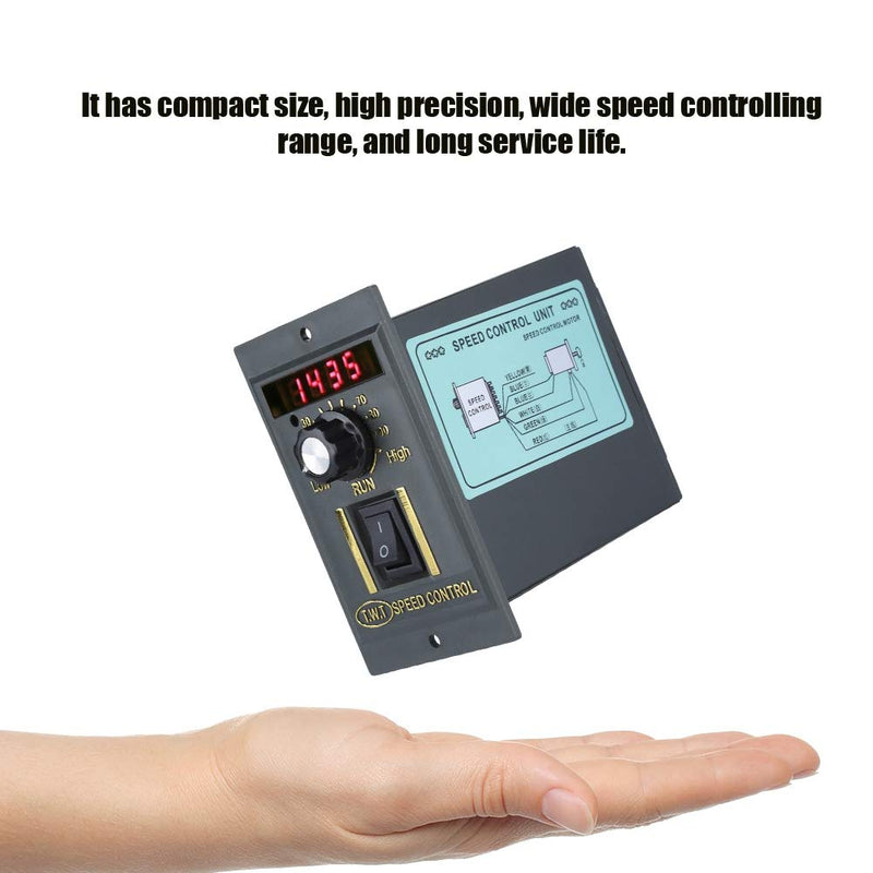 [Australia - AusPower] - Motor Speed Controller, AC 220V 0-1450rpm Digital Adjustable Stepless Motor Speed Regulator 50Hz 15-400W(250W) 