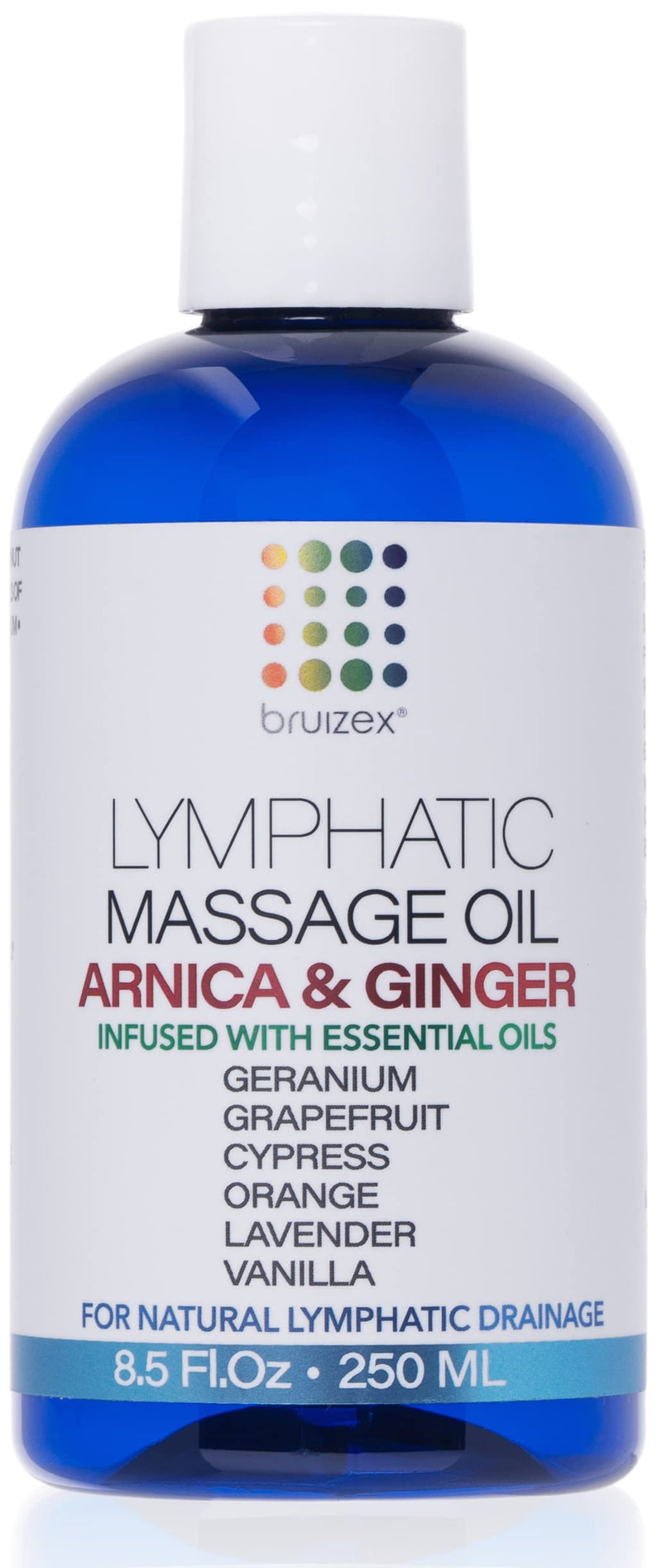 [Australia - AusPower] - Lymphatic Drainage Ginger Oil with Massager Bundle for Lipedema, Lymphedema, Cavitation, Cupping, Lymph Support and Detox, Recovery After Liposuction, 360 lipo, BBL, Tummy Tuck by Bruizex 