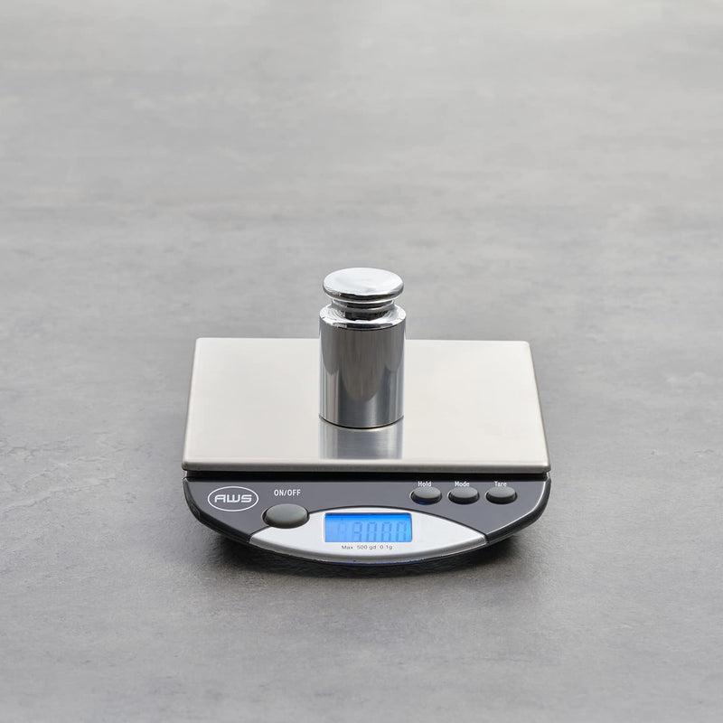 [Australia - AusPower] - American Weigh Scales Calibration Weight for AWS Digital Scale, Carbon Steel, Chrome Finish, 300G (300WGT) 