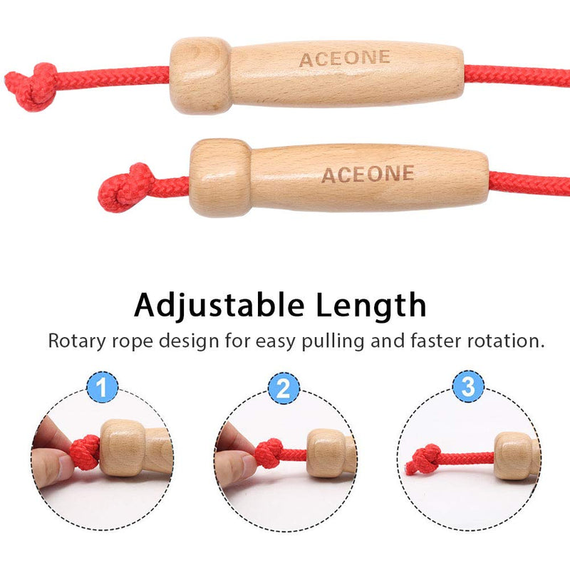 [Australia - AusPower] - 16 FT Long Jump Rope for Kids, Adjustable Double Dutch Skipping Rope with Wooden Handle, Multiplayer Team Jumping Rope for Outdoor Fun, School Sport, Party Game, Birthday Gift 