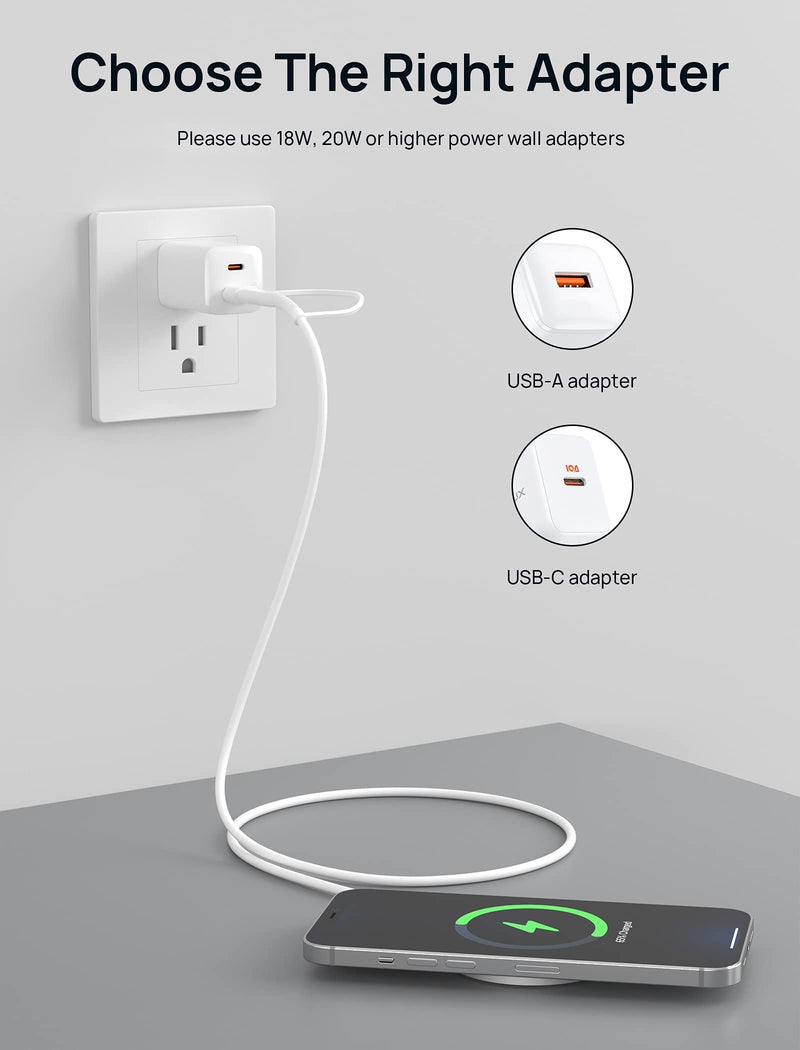 [Australia - AusPower] - Magnetic Wireless Charger, JSAUX Magnet Wireless Charging Pad Compatible with iPhone 13/13 Pro/13 Pro Max/13 Mini, 12/12 Pro/12 Pro Max/12 Mini, AirPods 3 2 Pro, Mag-Safe Charger, Mag Charger-Silver Silver 