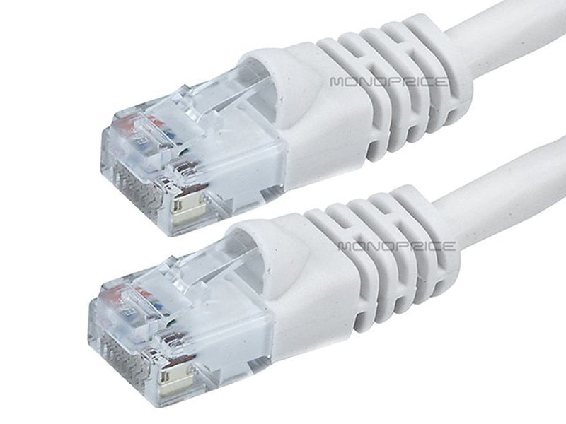 [Australia - AusPower] - Monoprice 1FT 24AWG Cat5e 350MHz UTP Ethernet Bare Copper Network Cable - White 1 Feet 