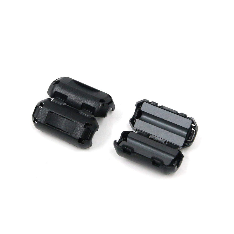 [Australia - AusPower] - T T Tulead Ferrite Chokes Noise Suppressor Cable Clips Ferrite Bead 3mm Snap on Ferrite Clips Ring Core Pack of 10 0.14“ 