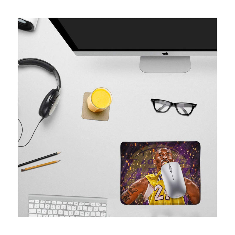 [Australia - AusPower] - Bryant Lakers Mouse Pad Anti-Slip Rubber Rectangular Mouse Mat Laptops Desktop Office Gift Computer Gaming 9.45x7.87inch 