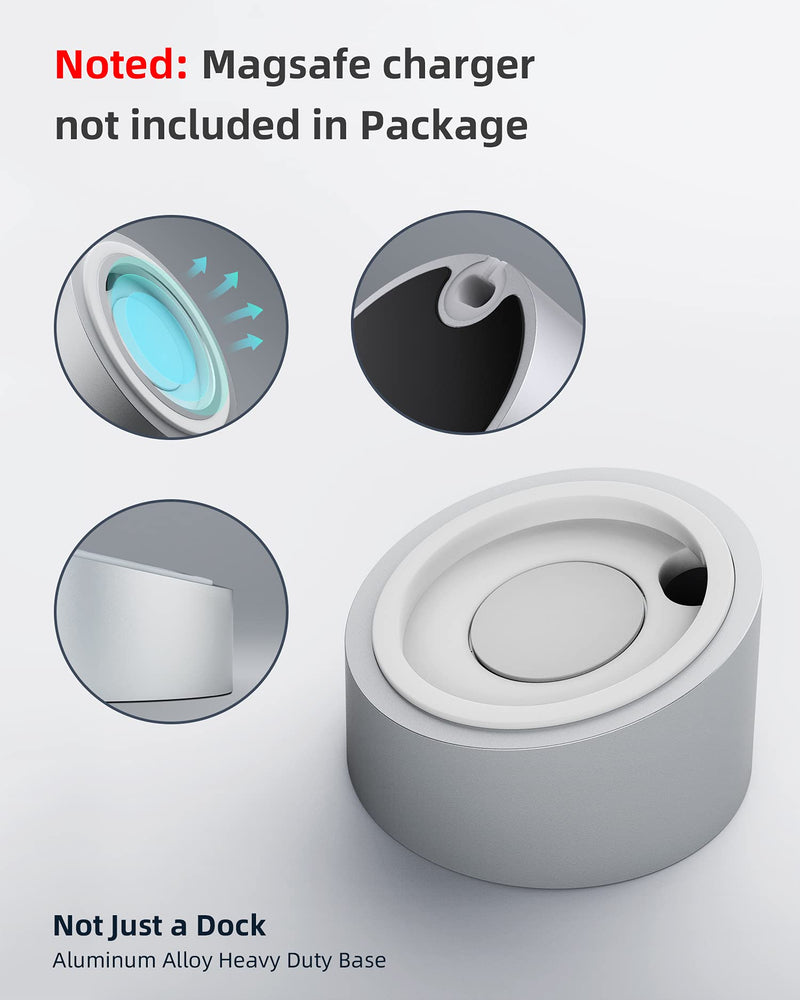 [Australia - AusPower] - Stouchi Mag-Safe Charger Stand Wireless Charging Heavy-Duty Premium Metal Holder Mount Base Desktop Dock for iPhone 13/12 Mag-Safe Magnetic Charger (Not Included Mag-Safe Charger) 